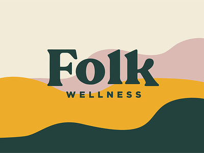 Folk Wellness Flows branding color logo organic shapes patterns typography wellness yoga