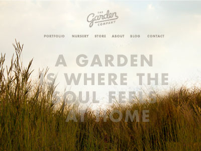 The Garden Company Site Concept ui website