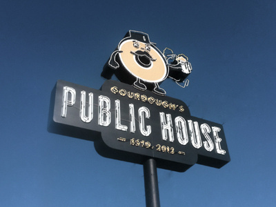 Gourdough's Public House Neon Sign