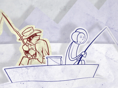 Sketchy Fishing animation hand drawn illustration sketch stop motion