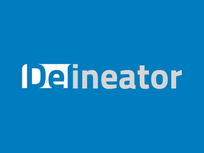 Delineator Logo Animation Blue branding design logo motion graphics