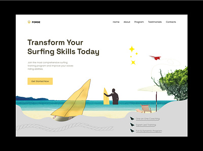 surfing app branding business design exploration design graphic design illustration landing page logo typography ui uidesign user interface ux vector