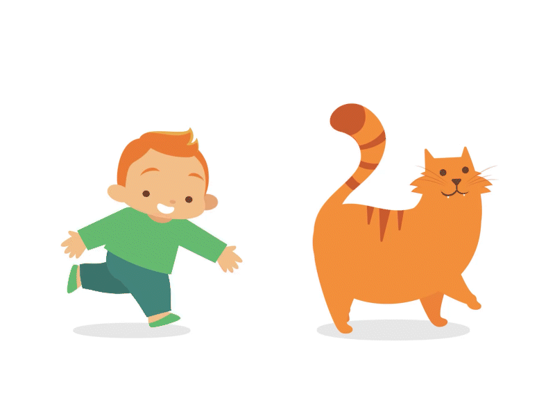 Baby & Cat animation baby cat motion motion graphics