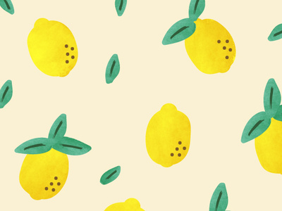 Lemons Illustrated Pattern fruits illustration lemons pattern rapport texture