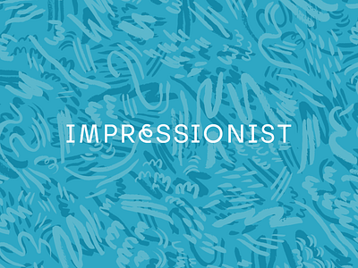 Impressionist branding graphic design lettering logo pattern design typography