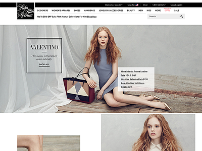 Saks Fifth Avenue - Valentino beauty ecommerce fashion retail website