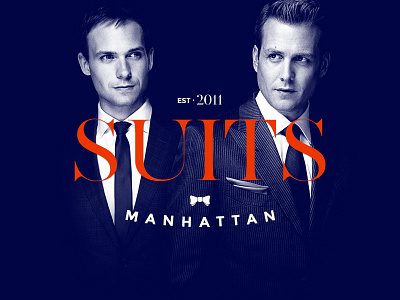 Suits (Playoff Challenge) badge clean design graphic manhattan series suits tv type typography