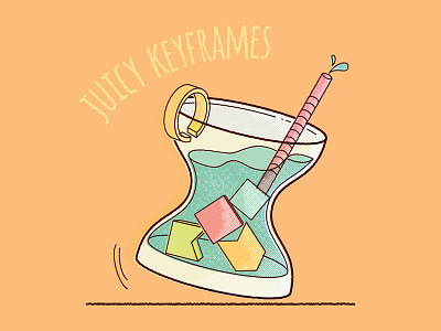 Juicy Keyframes blog design illustration juicy keyframe keyframes logo motion design orange texture