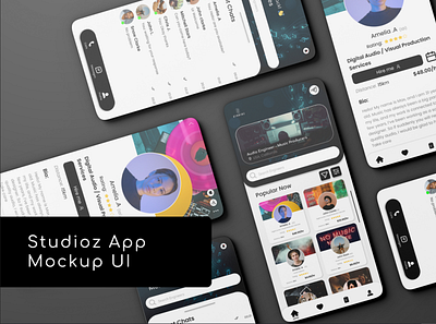Studios App Mockup UI adobe xd android app app design app ui figma graphic design ios phototshop ui ux
