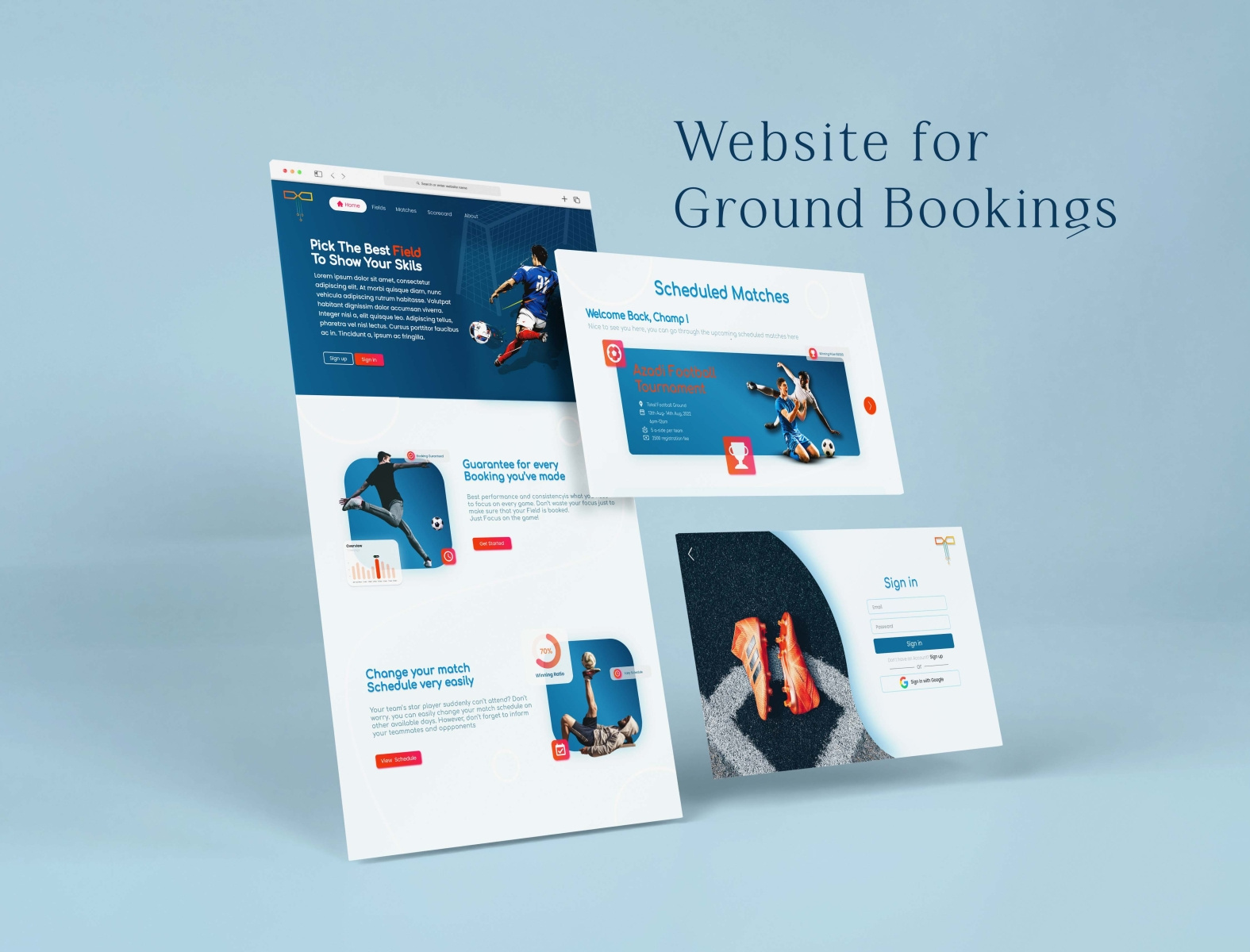 Football Field Booking by Muhammad Haseeb on Dribbble