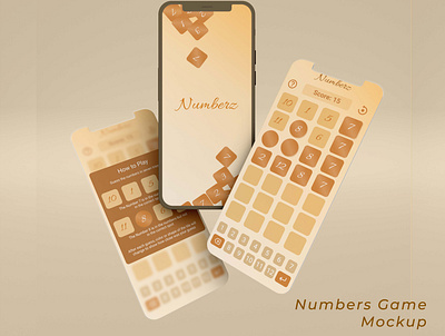 Numbers Game Mockup app app design app ui design game graphic design numbers puzzle ui ux