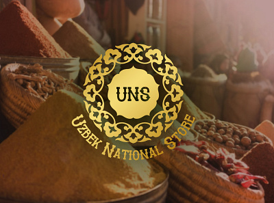 Uzbek National Store Logotype branding design illustrator logo vector