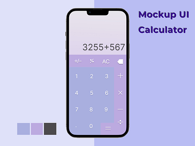 Calculator UI mockup design figma graphic design photoshop ui uiux ux