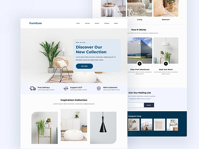 Furniture Landingpage elementor furniture design furniture website landing page