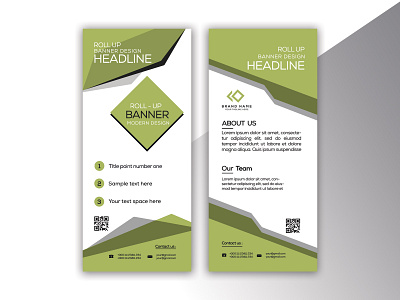 Roll up banner design 3d animation branding ctreative flyer design flyer graphic design illustration logo modern banner design. modern banner. motion graphics ui vector