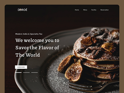 DOROÉ. Food Delivery Landing Page ☕️🍖🥗 beans bestdribbble branding coffee cuisines design dinner food foodie graphic design hunger illustration logo ui ux vector