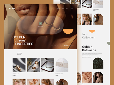 GLEAM. The Jewellery Store app branding design graphic design illustration logo typography ui ux vector