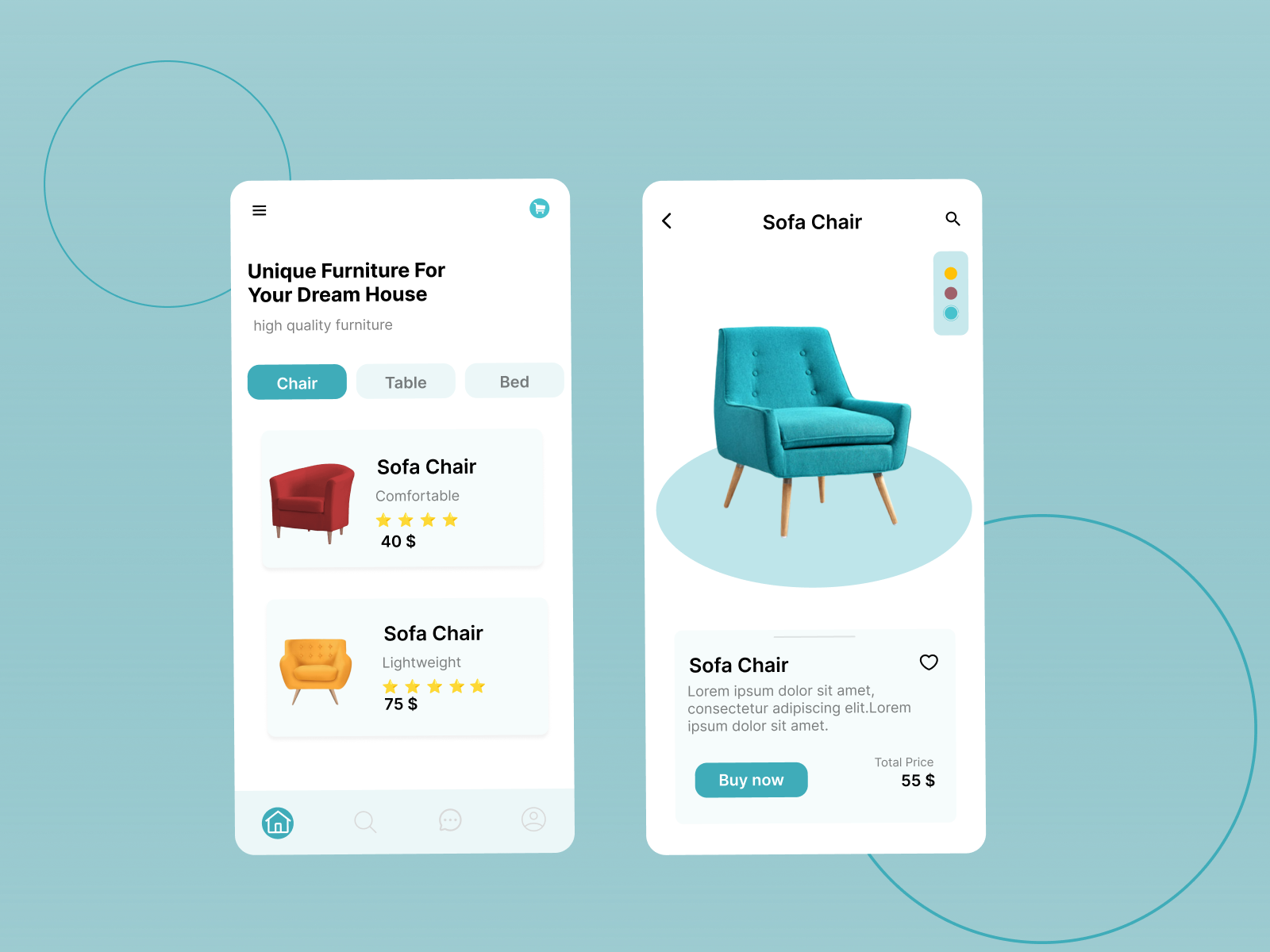 Furniture app by Kruni on Dribbble