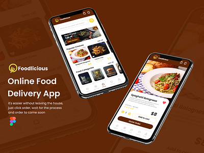 Foodlicious - Online Food Delivery App case study mobile app uiux design