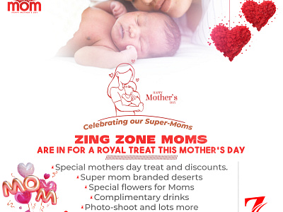 Mothers Day Social Media Content advertising branding flyer logo moms social media