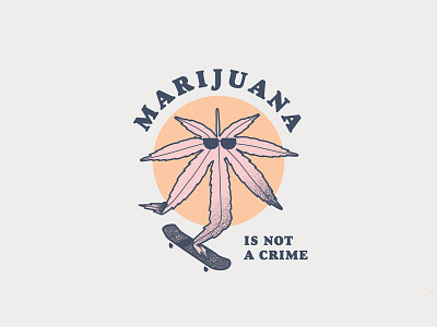 Mary Jane badge colour drawing illustration illustrator marijuana minimal simple skate skateboarding texture weed