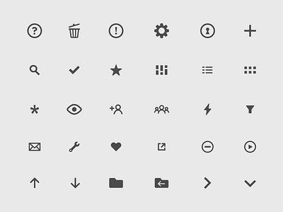 Iconset for interface icons