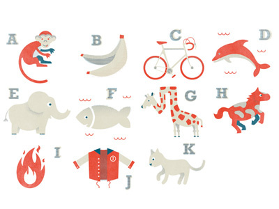 Alphabet - work in progress alphabet animals letters screenprint