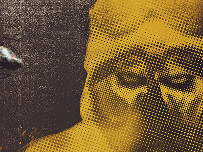 Secret Movieposter Project eyes halftone movie poster scary