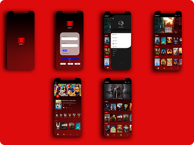 Movie Streamer app UI/UX Designs