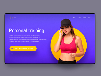 Personal traning girl interface personal sport syte traning ux uxui web