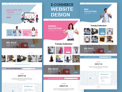 E-commerce web design design ecommerce illustration landing layout modern shopping style ui uiux unique ux web web design