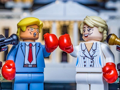 US Presidential Election LEGO Minifigs election hillary lego trump