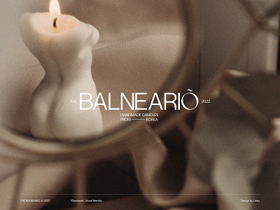 BALNEARIO/ Handmade candles aethetics brand branding candle design graphic design handmade identity logo minimal minimalism modern trend type typography ui vector
