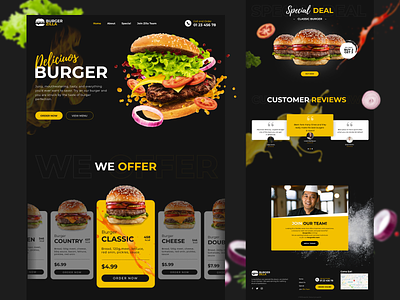 Burger Shop Website burger burgershop design designer graphic design logo shop ui uidesign uidesigner userexperience userinterface ux uxdesign uxdesigner webdesign webshop website websitedesign webstore