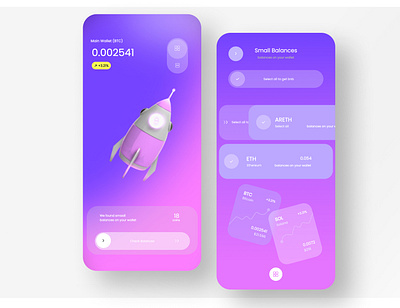 Coin - Financial Wallet Mobile App app app design application bitcoin blockchain crypto crypto wallet cryptocurrency design exchange figma graphic design ui ux wallet