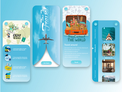 Travel service - Mobile app design figma graphic design mobile app design mobile design tourism travel agency travel app traveling ui ux