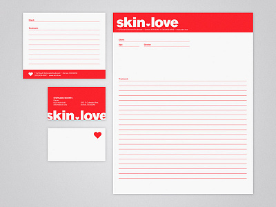 skin.love Collateral Mockup identity identity design mockup print collateral print design