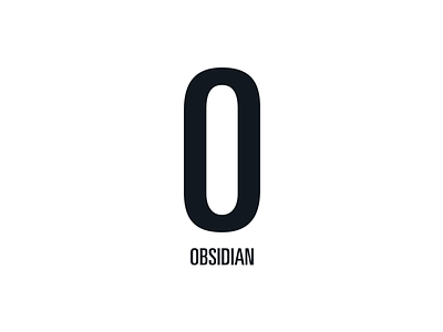 Obsidian Vertical Lockup branding identity lockup logo mark monochrome obsidian