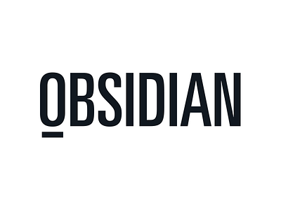Obsidian Horizontal Lockup branding identity lockup logo mark monochrome obsidian