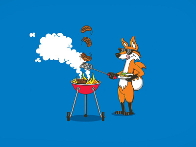'SNAP IT WITH PEPSI' CAMPAIGN FOR CANADA bbq branding character fox illustration pepsi vector