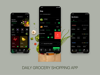 Daily Grocery Shopping App app design mobileapp ui uidesign uiux userexperience userinterface ux uxdesign