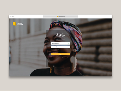 WebApp Login Page Design