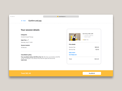 WebApp Payment Page Design