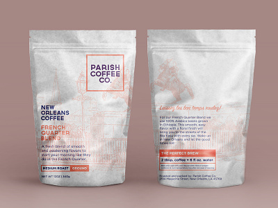 Parish Coffee Co. branding coffee french quarter mockup new orleans packaging