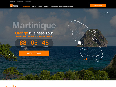 Orange Business Tour Web Site Design : Website UI & UX design graphic design icon illustration ui ux vector webdesign