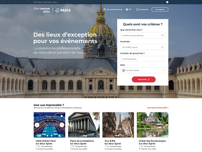 Paris 2024 Web Site Design : Website UI & UX / Mobile UI & UX design graphic design icon logo ui ux webdesign