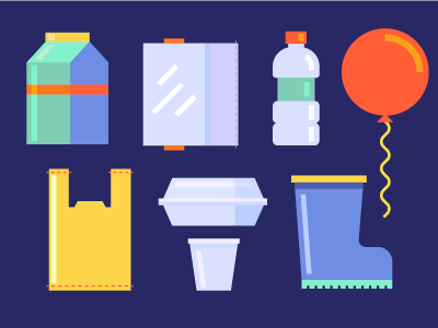 Plastic Product Icons enviroment icon icon design littering plastic pollution
