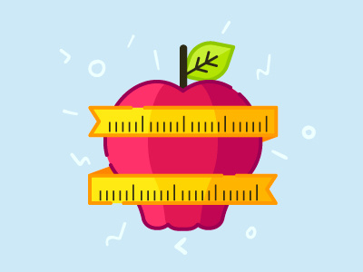 Apple Icon apple diet doctor exercise food fruit geometric design health icon icon design illustration