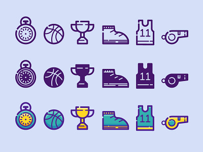 Basketball Icon Set ball basketball exercise fitness flat icon game geometric icon icon design sport vector