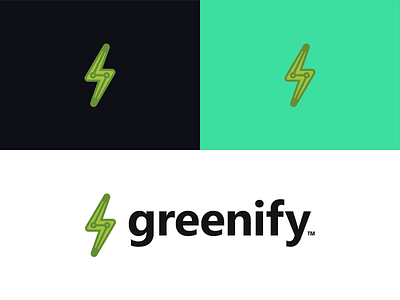 Greenify Logo bolt corporate green energy identity logo mark nature symbol